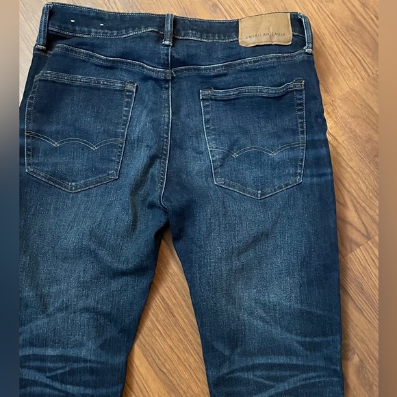 Men’s American Eagle AirFlex + Athletic Skinny Size 31 x 32 Dark Wash Jeans EUC - Picture 2 of 10